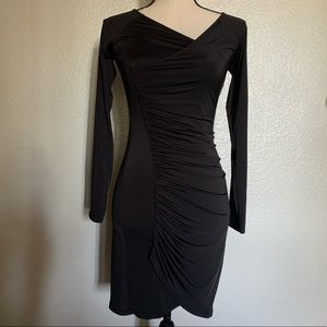 Forever 21 black long sleeve bodycon dress large